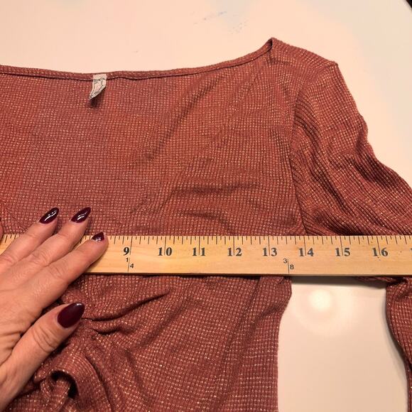 Free People Intimately Free Cut Out Knit Top Size Small - Picture 7 of 9